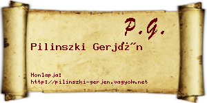 Pilinszki Gerjén névjegykártya